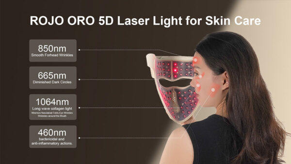 rojo oro — cordless laser + led face mask